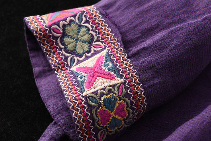 Retro Loose Embroidered T-Shirt