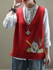 V-Neck Loose Sweater Vest