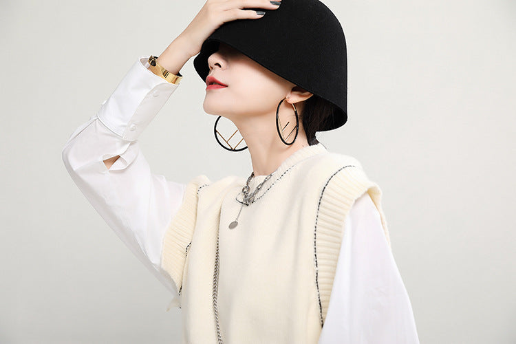 Women Color Matching Splicing Casual Dress