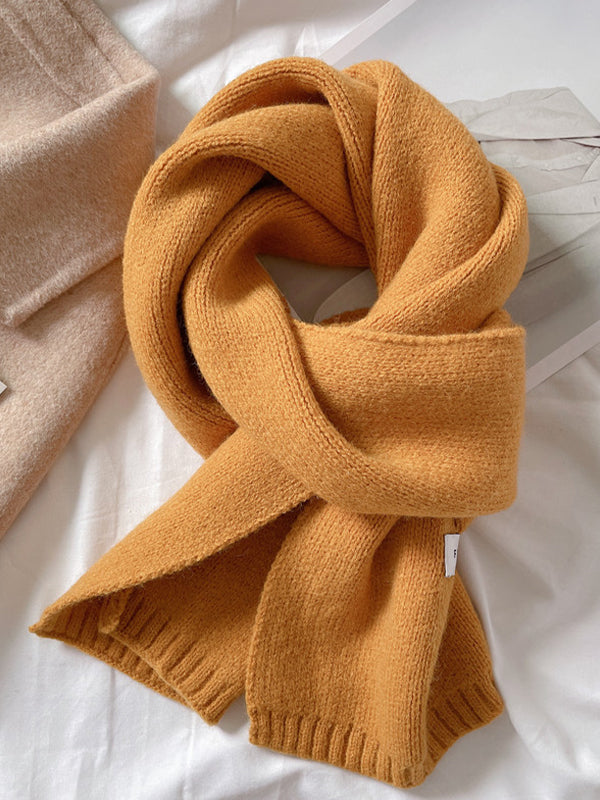 Plain Casual Wool Versatile Scarf