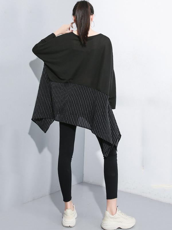 Loose Split-joint Cropped Blouses