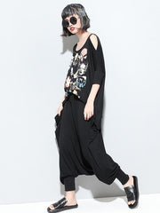 Black Loose Harem Pants