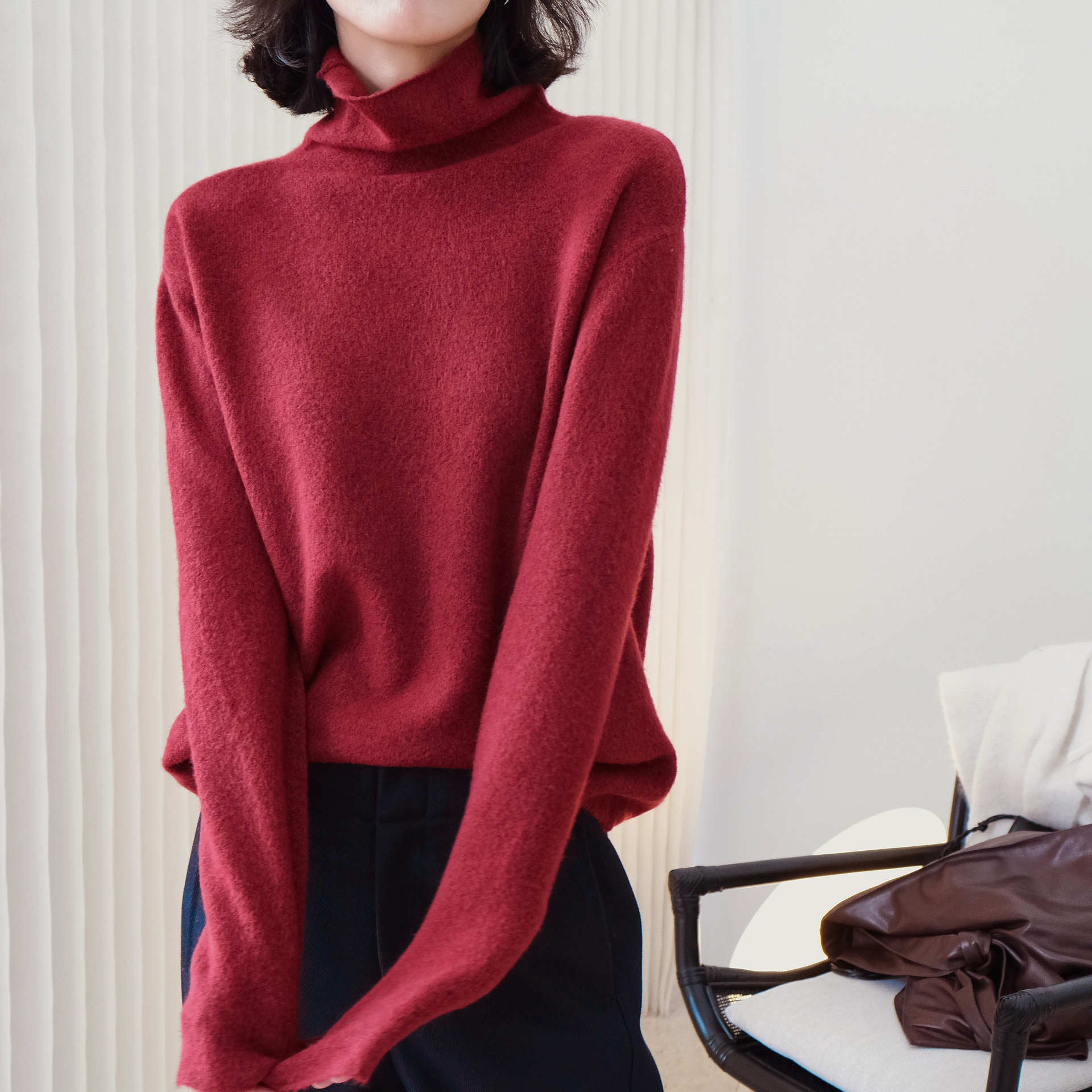 Casual Comfortable Turtleneck Sweater