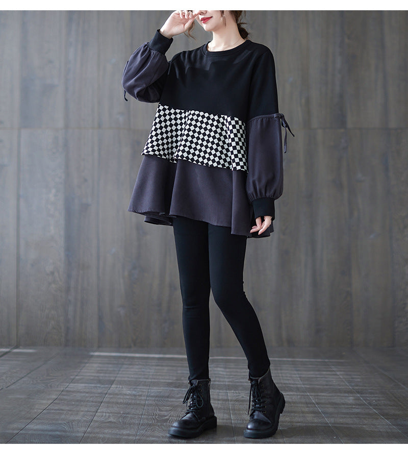 Round Neck Patchwork T-Shirt