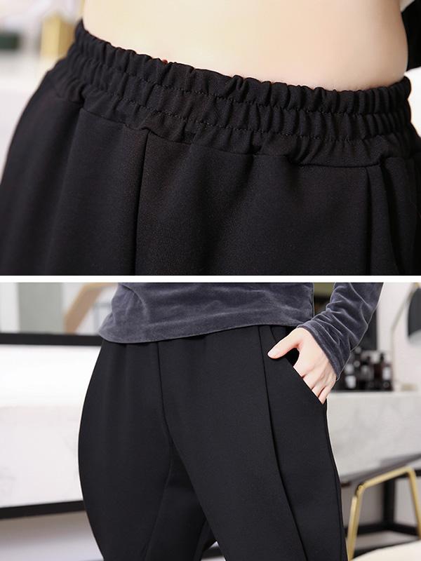 Loose Plus Size Solid Fashion Pants