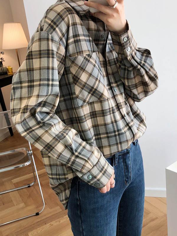 Vintage Plaid Casual Shirt