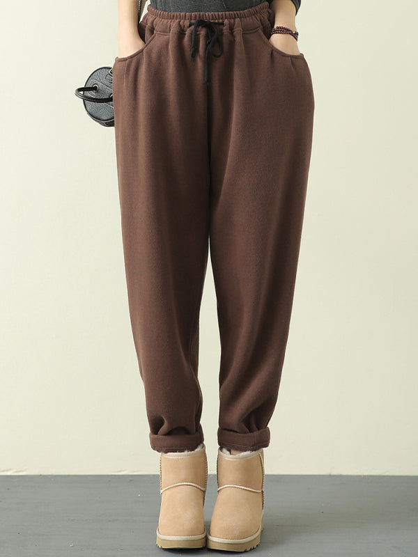 Solid Casual Harem Pants