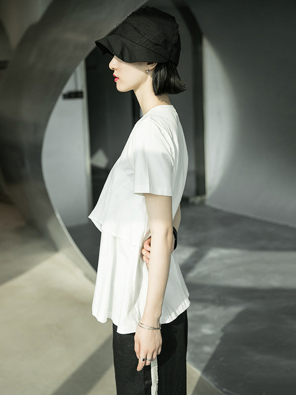 Original Solid Split-Joint T-Shirts Tops