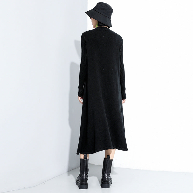 Women Round Neck Pullover Dress