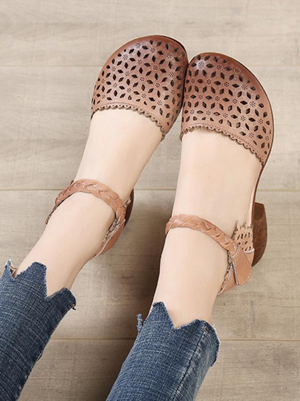 Graceful Hollow-Out Sandals