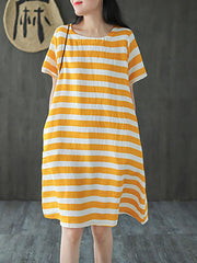 Original Stripe Round-Neck Dress