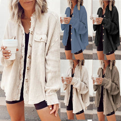 Casual Solid Color Bat Sleeve Sweater Outerwear