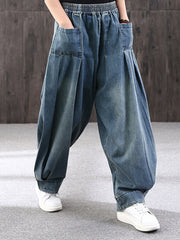 Retro Loose Big Size Baggy Pants Bloomers Jeans