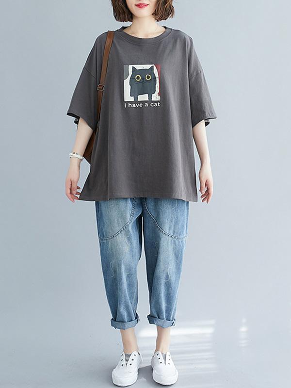 Loose Round Neck T-Shirt