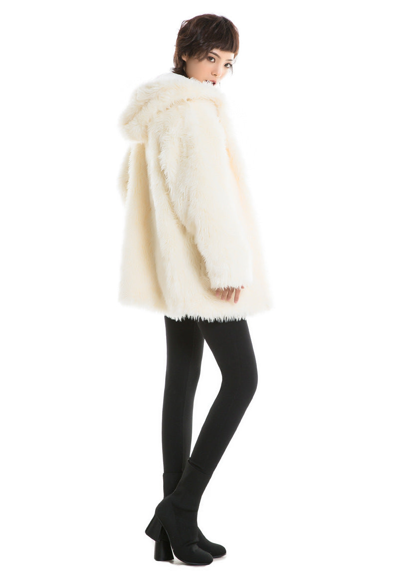 Hooded Solid Thick Coat