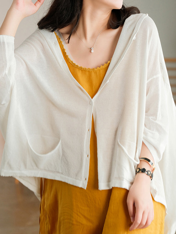 Loose Solid Color V-Neck Casual Sweater