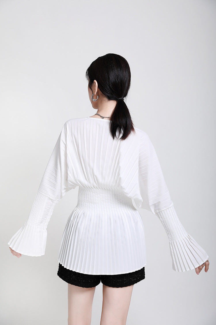 V-Neck Flared Sleeves Spring Top