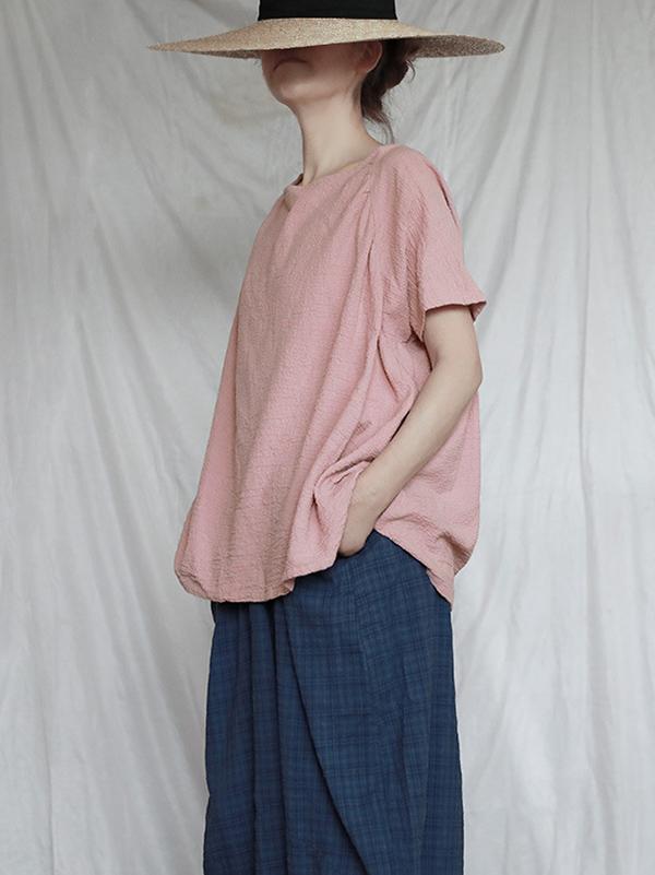 Loose Blue Plaid Comfortable Casual Wide-Leg Pants