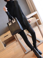 Casual High-Neck Sleeveless Knitwear