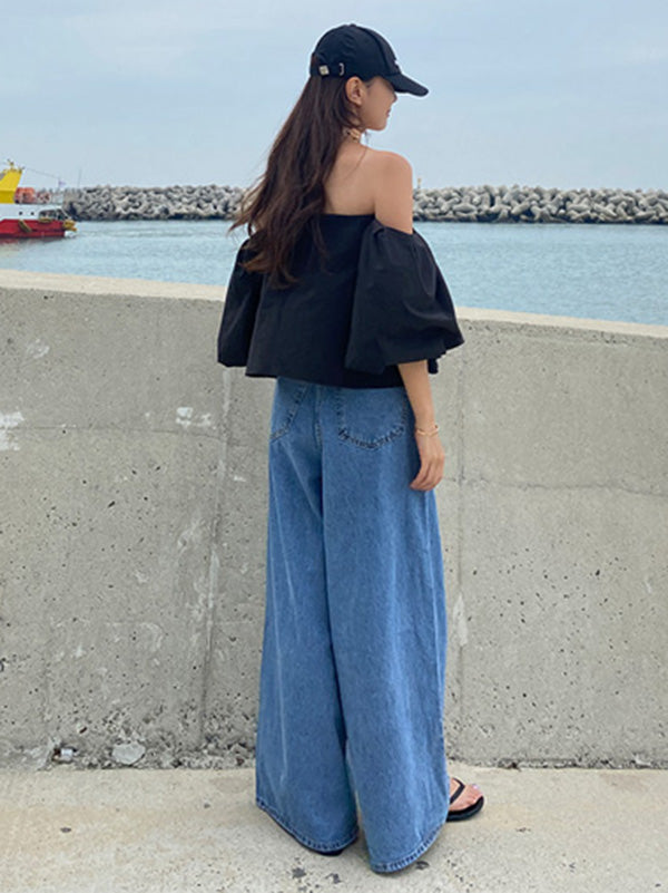 Urban Blue Wide Leg Jean Pants