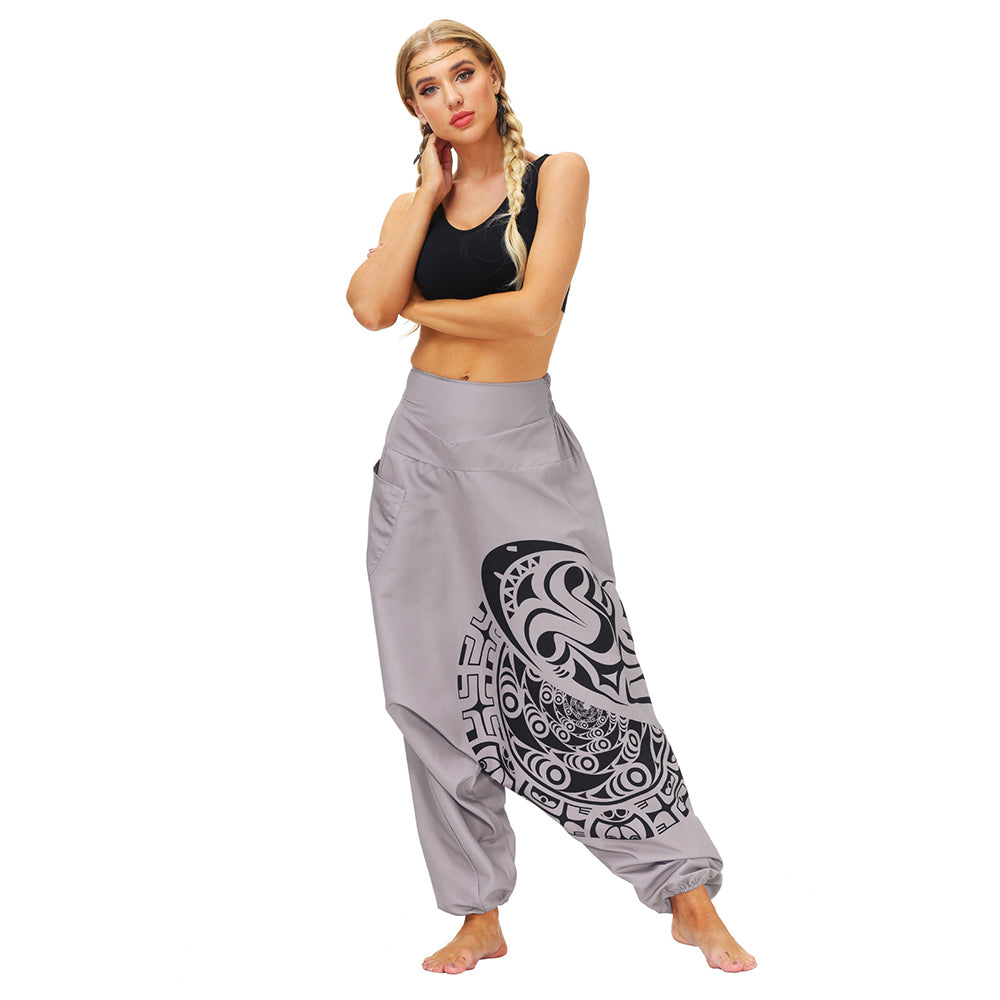 Totem Digital Print Loose Yoga Pants