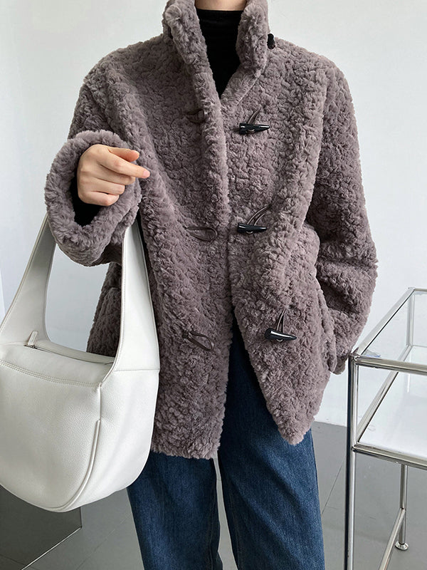 Short Horn Button Casual Coat