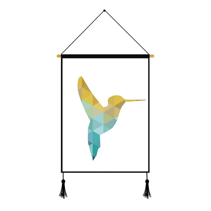 Bird Geometric Printed Wall Hanging Decoration