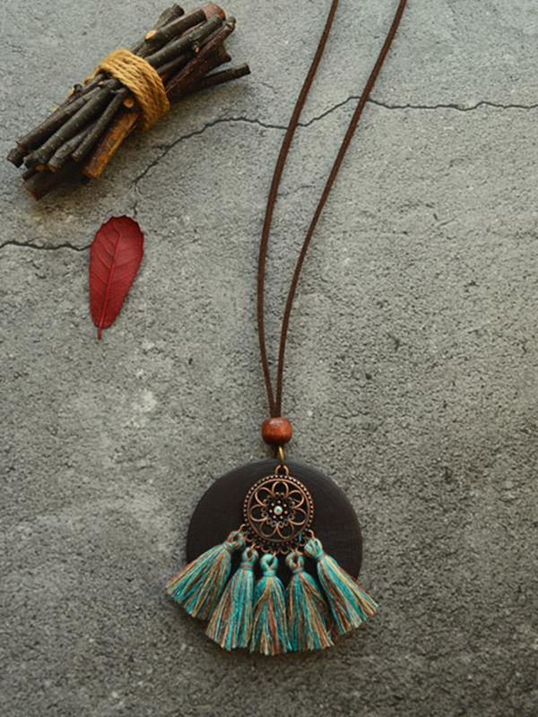 Ethnic Style Tassel Necklace