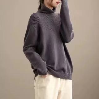 Vintage Half Turtleneck Long Sleeve Sweater