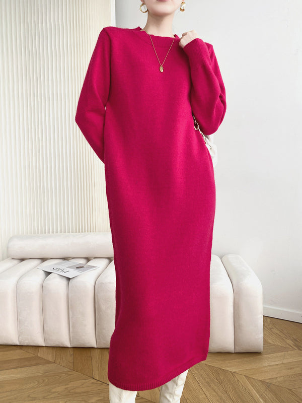 Leisure Contracted Plain Long Dress