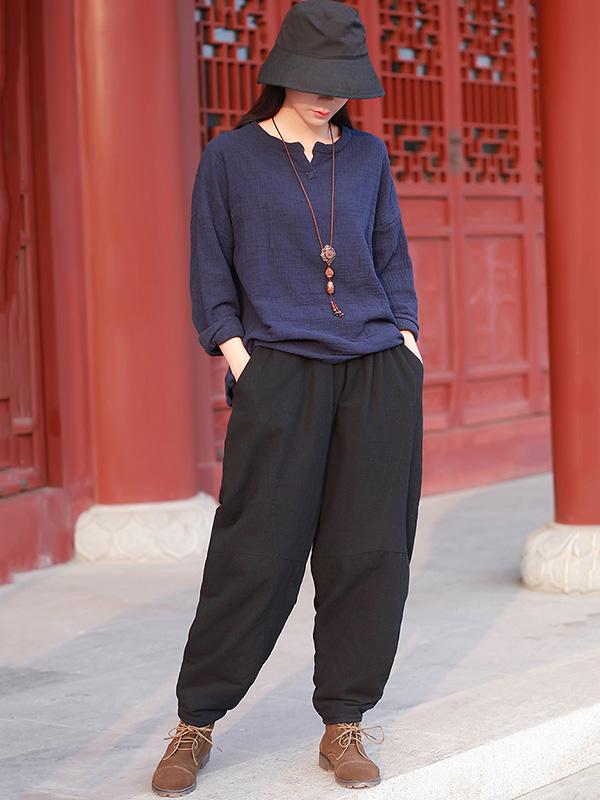 Comfortable Elastic Waist Bloomer Pants