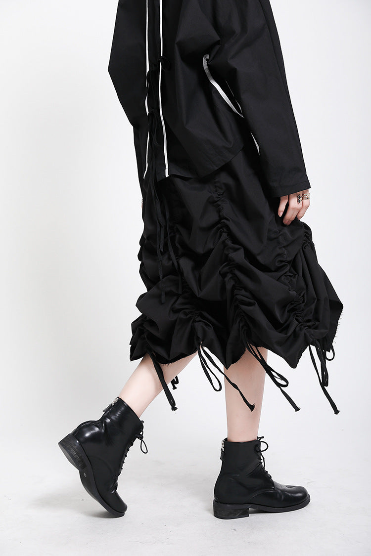 Women Irregular Pleated Skirt