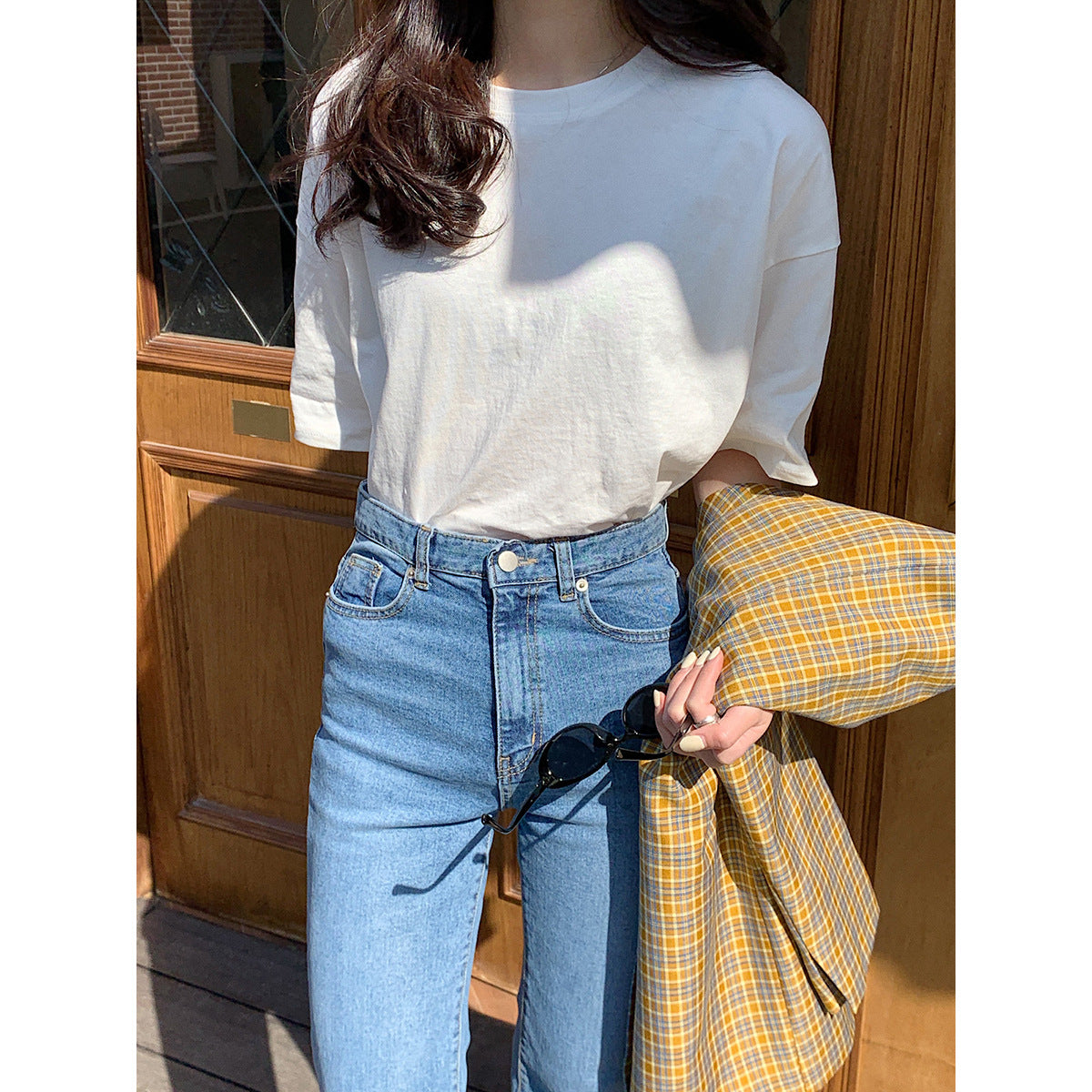 Retro High-Waisted Skinny-Leg Jeans