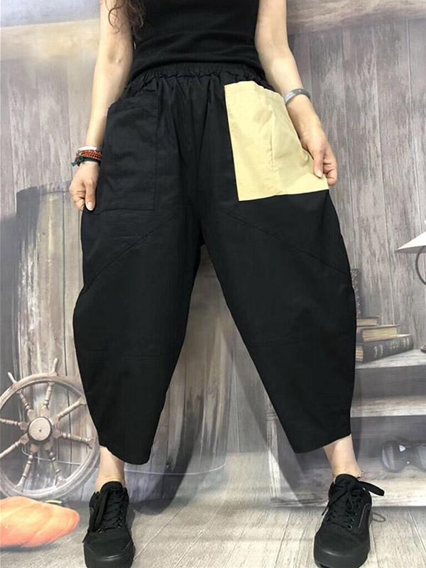 Artistic Retro Elasticity Harem Pants