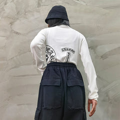 Women High Neck Printed Slim Bottoming Shirt