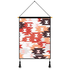 Orange Geometric Pattern Printed Wall Hanging Decoration