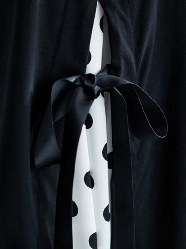 Split-joint False-Two Polka-Dot Dress