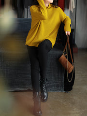 Women Retro Pullover Turtleneck Sweater