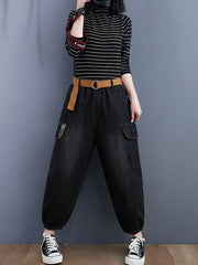 Women Plus Velvet Thick Loose Casual Pants