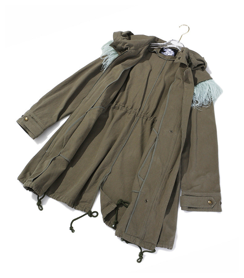 Urban Zipper Split-Joint Hooded Coat