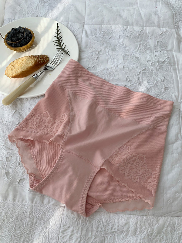 3Pcs Going Out Vacation High-Waisted Lace Lace Panties