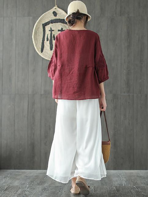 Loose Embroidered Comfortable T-shirt