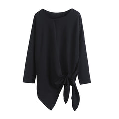 Women Loose Round Neck Casual Long Sleeve Bottoming Shirt