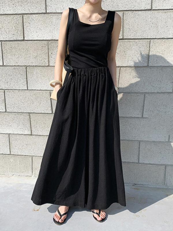 Loose Wide-leg Linen Pants