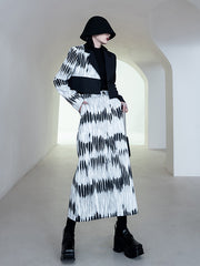 Women Printed High Waist Loose Casual Skirt