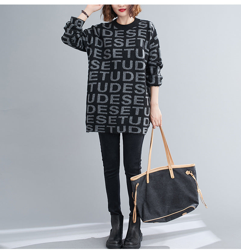 Women Print Personality Casual Sweater