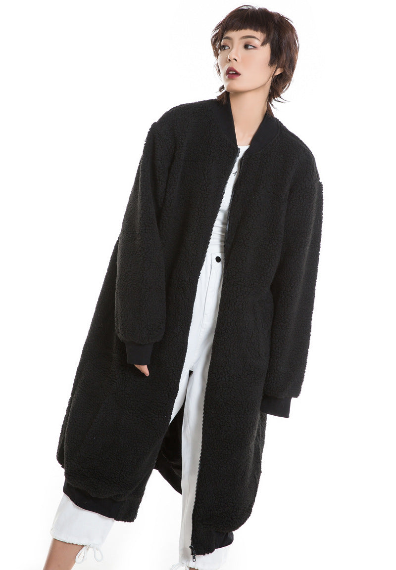 Solid Color Long Padded Casual Coat