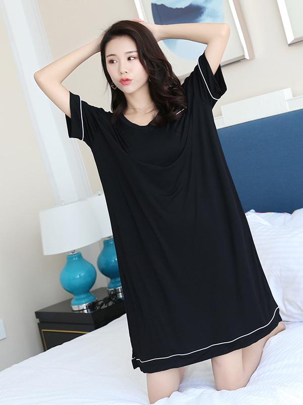 Loose Comfortable Simple V-Neck Pajamas