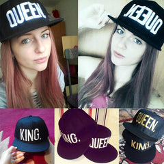 1PC KING QUEEN Embroidered Caps Lover Men Women