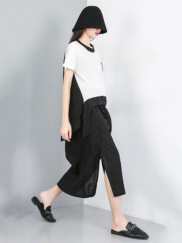 Split-side Asymmetric Skirt